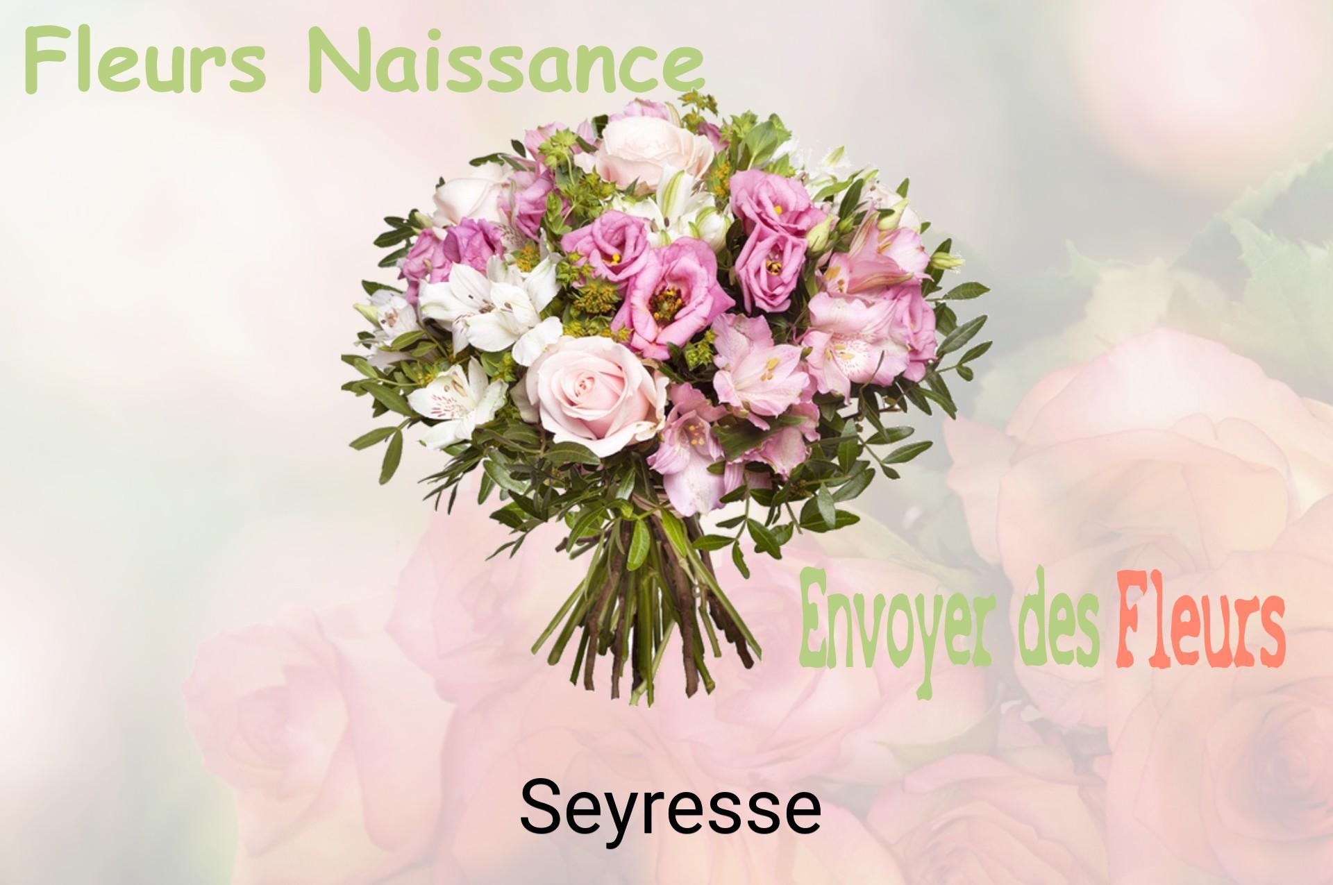 Bouquet de fleurs de naissance livré à Seyresse